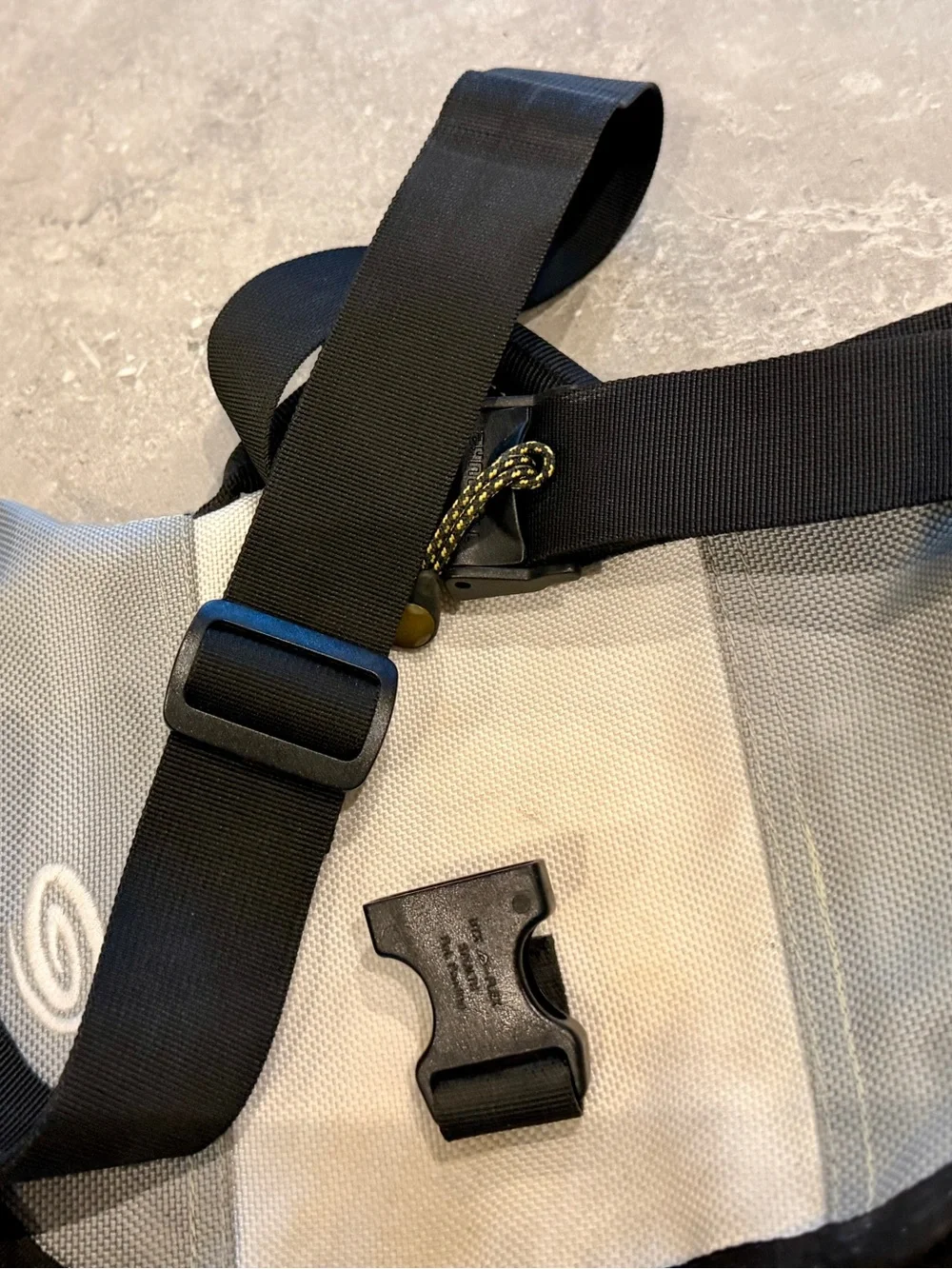 Timbuk2 Small Messenger Bag Gray White Crossbody Organizer